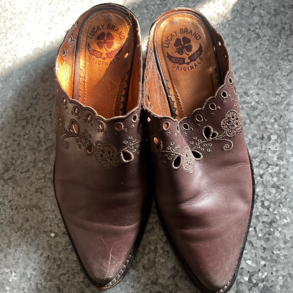 Lucky Brand Brown Leather Women's Shoes